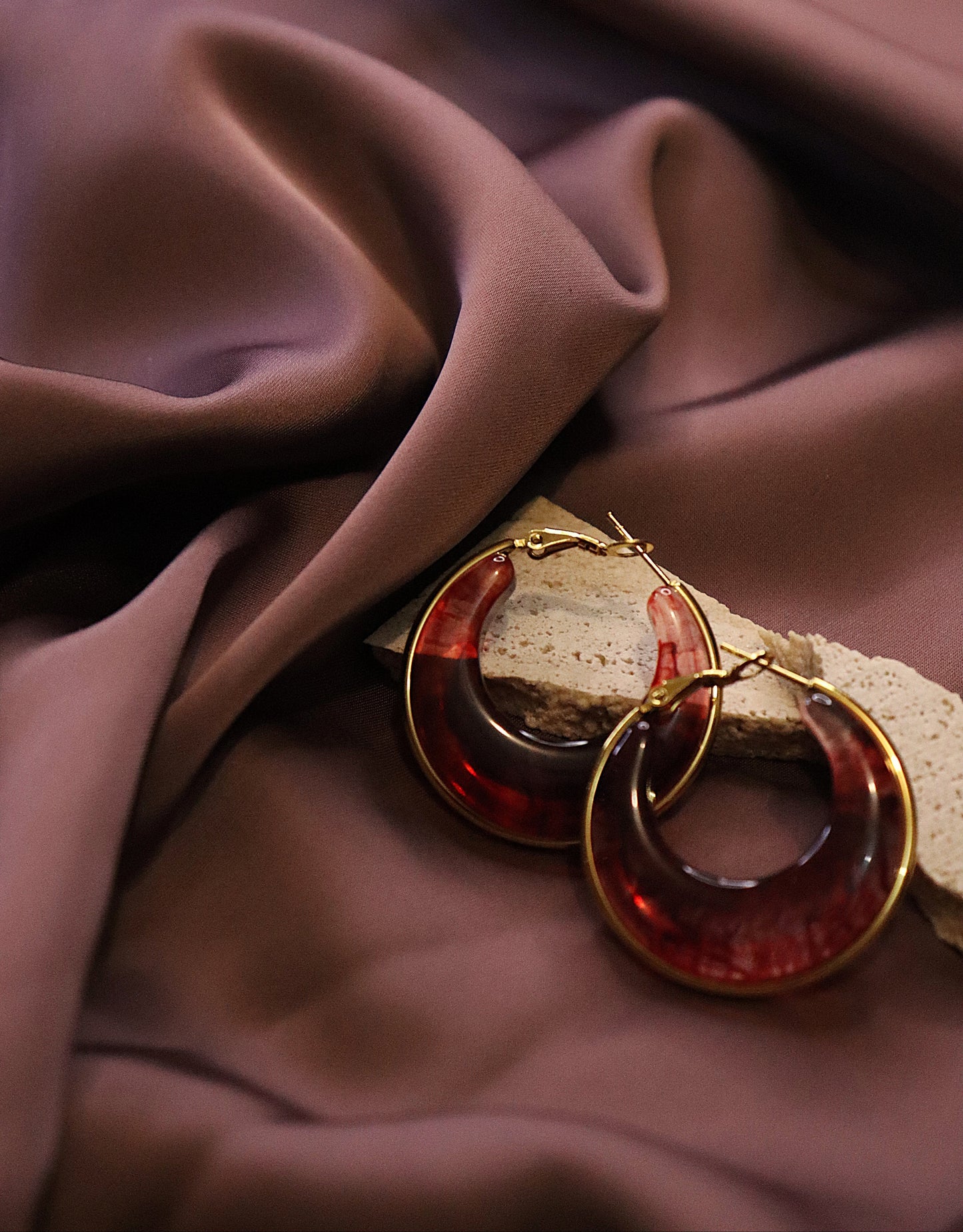 Velour Burgundy Earrings