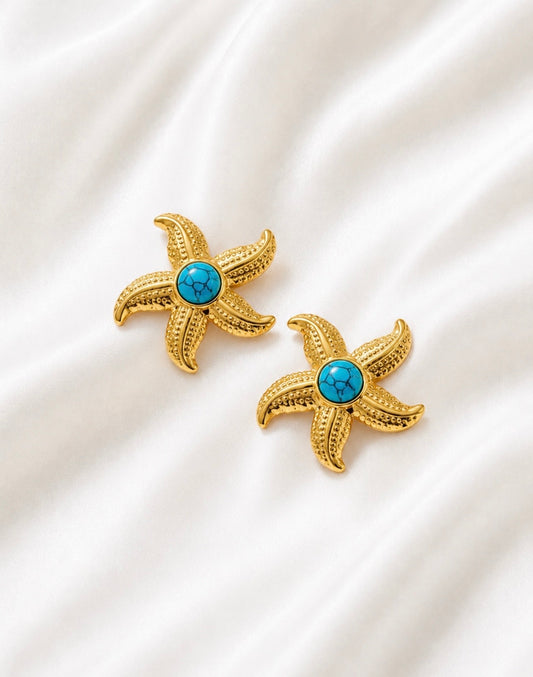 Turquoise Star Earrings