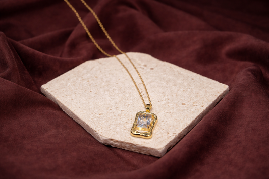 Golden Frame Necklace