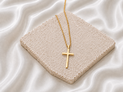 Pure Cross Gold Necklace
