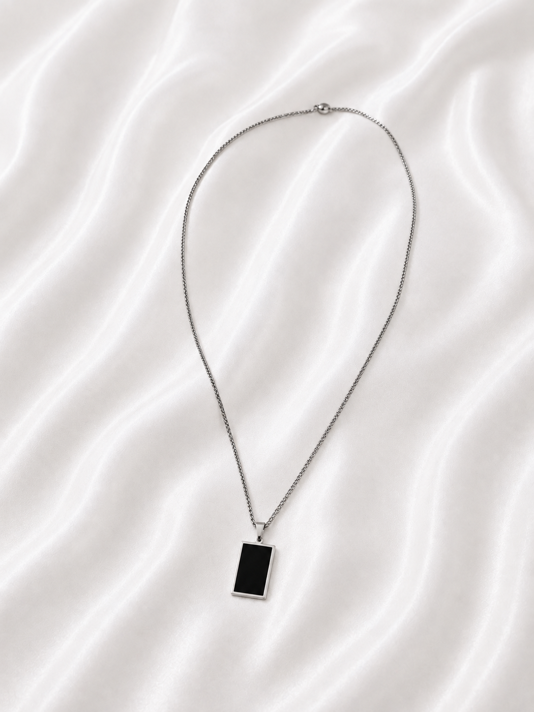 Noir Tag Necklace