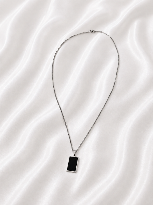 Noir Tag Necklace