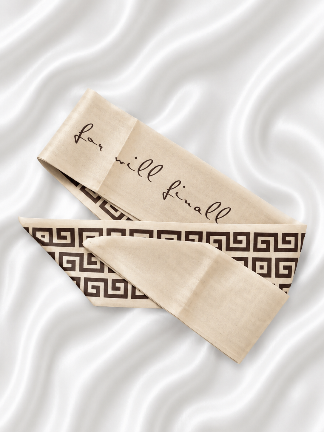 Espresso Script Twilly Scarf