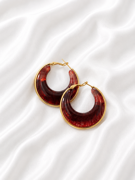 Velour Burgundy Earrings