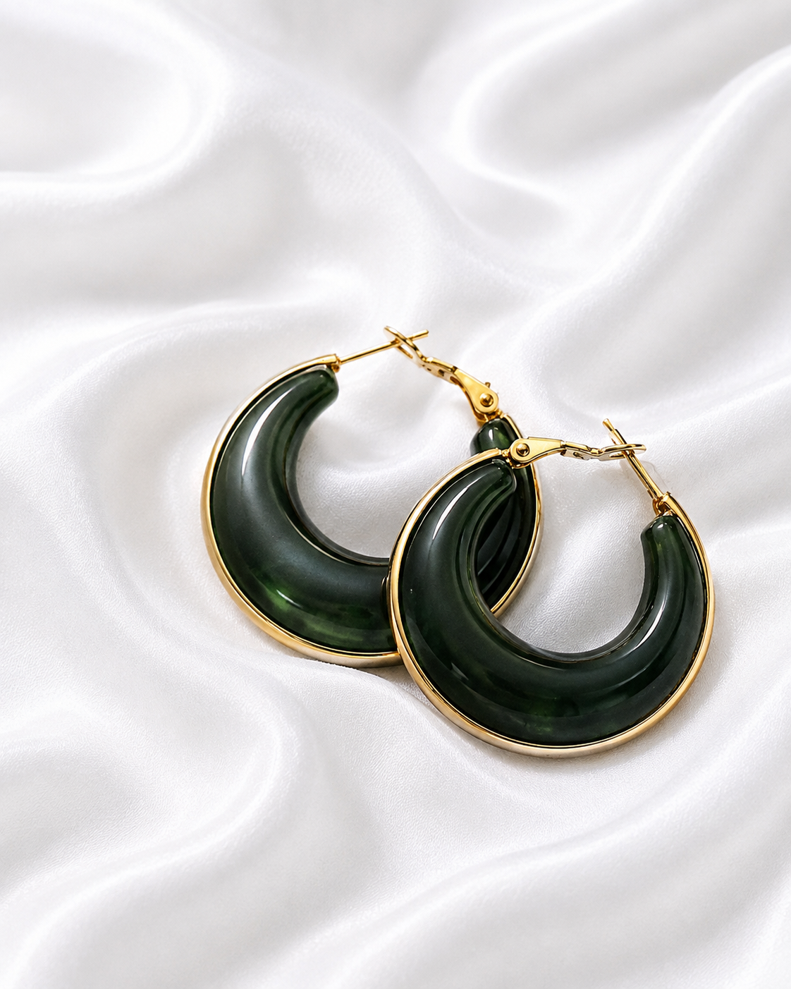 Velour Green Earrings
