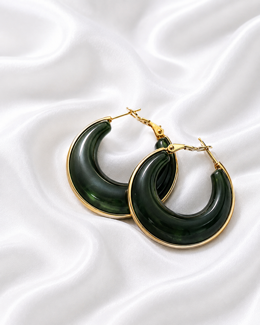 Velour Green Earrings