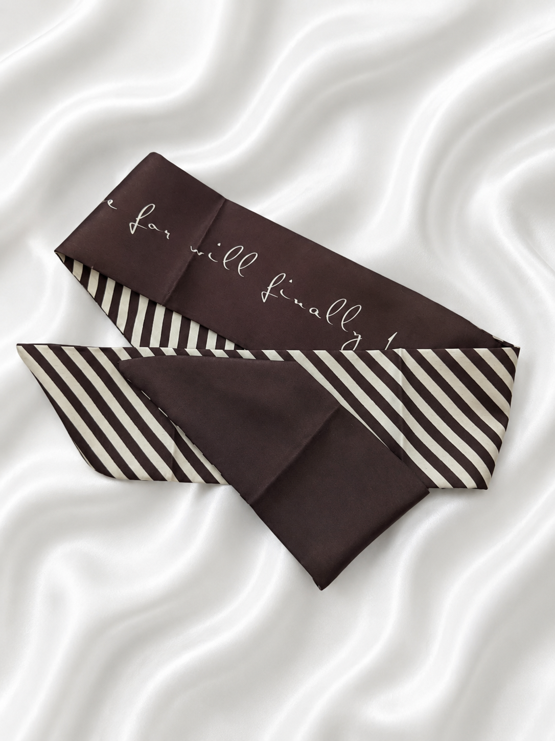 Noir Letter Twilly Scarf
