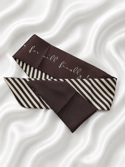 Noir Letter Twilly Scarf